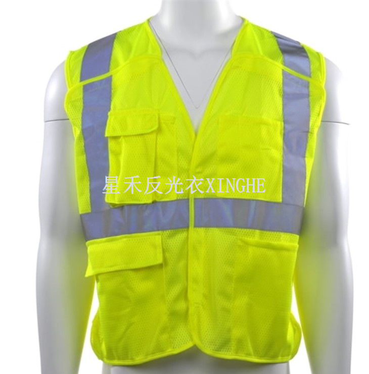 เสื้อกั๊กนิรภัยประเภท R คลาส 2 - ตะขอและห่วง 5-การปิดแบบแยกจุด